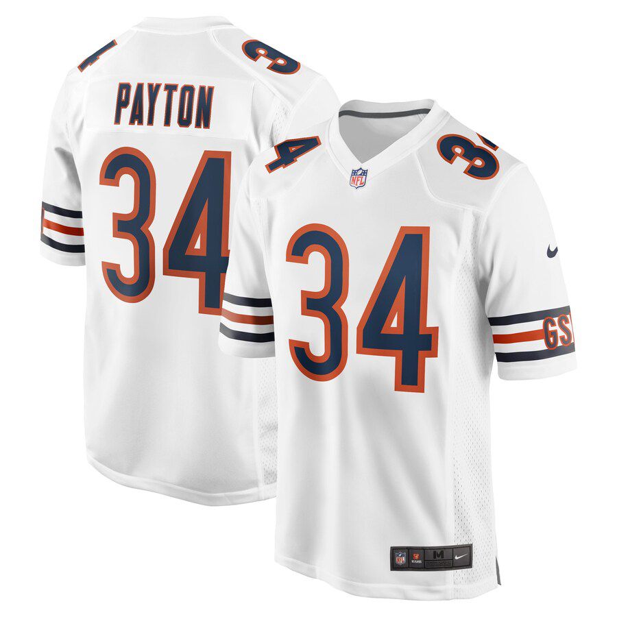 Men Chicago Bears #34 Walter Payton Nike White Game Retired Player NFL Jersey
